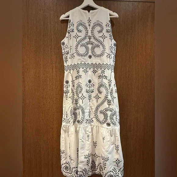 Tory Burch Mariana Embroidered Cotton Midi Dress - Picture 5 of 5